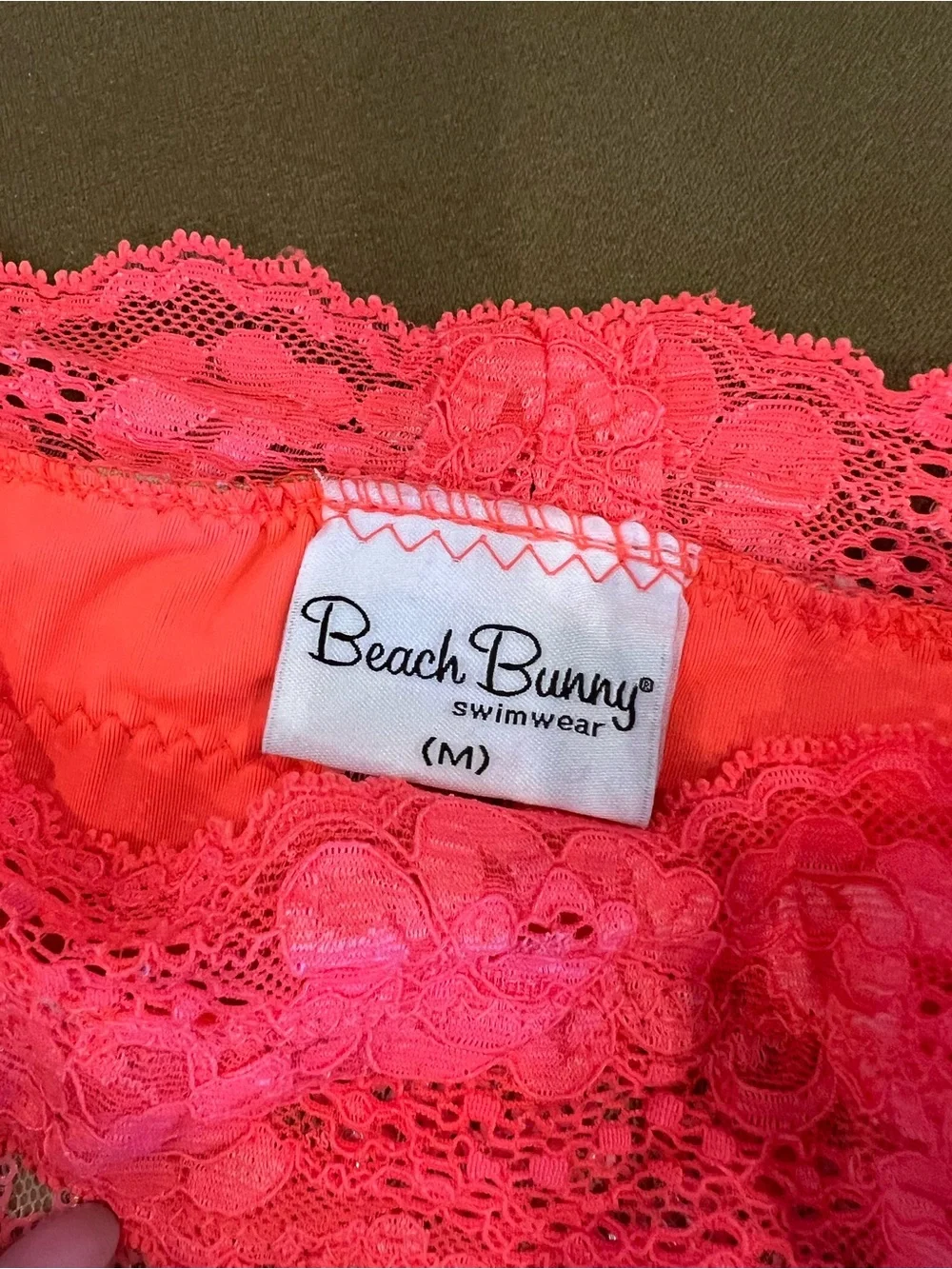 Beach Bunny Neon Pink Lace & Sequin bikini bottom